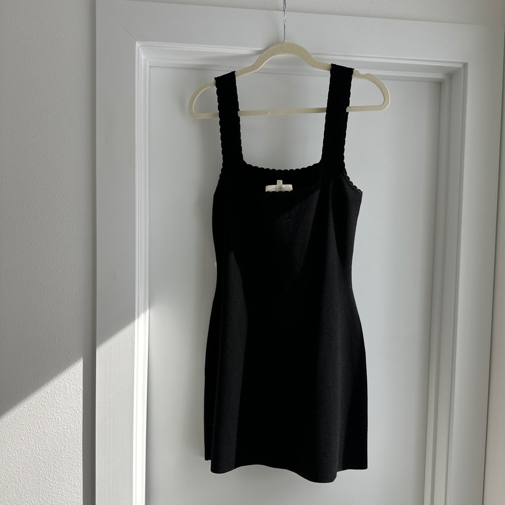 Sezane black knit mini dress NEW!